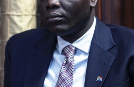 PRETORIA, SOUTH AFRICA - JUNE 4: South African Minister of International Relations and Cooperation Ronald Lamola attends a media briefing on June 4, 2026 at Union Buildings in Pretoria, South Africa. President Ruto was invited for a state visit June 3-5, and the focus was on deepening economic cooperation, facilitating business partnership and exploring strategies for unlocking the full potential of trade and investment between the two countries. (Photo by Per-Anders Pettersson/Getty Images)