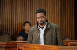 Ndodana Mkhanyisi Tshuma appears at the Johannesburg magistrate's court. Gallo Images/Fani Mahuntsi