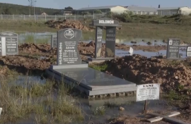 Heavy rains flooded cemeteries in Buffalo City.