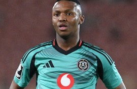 Mohau Nkota of Orlando Pirates during the Betway Premiership match between SuperSport United and Orlando Pirates at Peter Mokaba Stadium on May 20, 2025 in Polokwane, South Africa. (Photo by Philip Maeta/Gallo Images)
