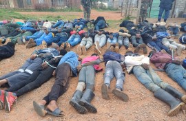 A total of 121 suspected illegal miners were arrested on Tuesday during a joint operation conducted in Maphahla village within Fochville policing precinct.  SAPS 
