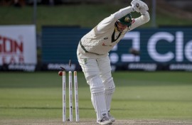 Matt Renshaw is bowled