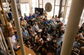 One member of the flock volunteered his cafe in Kahului as a makeshift church, where a shell-shocked congregation could gather