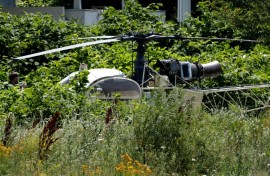 The hijacked helicopter used in the jailbreak was later found abandoned