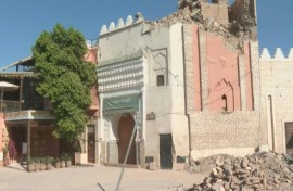 Moroccans, tourists inspect quake damage at Marrakesh medina