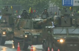 South Korea stages first military parade in a decade