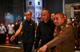 Newly appointed police chief Torsak Sukvimol (C) said relaxing the haircut rules was a step towards modernising the force