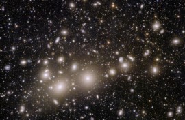 Some of the more 100,000 galaxies in the background of this image of the Perseus Cluster are 10 billion light years away and have never been seen before