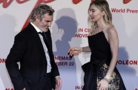Joaquin Phoenix and Vanessa Kirby who play the French emperor and his wife Josephine in the new movie, 'Napoleon'