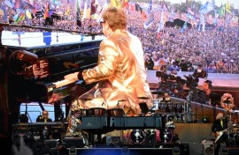 Pop superstar Elton John closed last year's Glastonbury festival