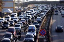 The Paris ring road is notorious for traffic jams