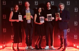 The nominees for the Booker Prize 2023 (from L) Sarah Bernstein, Paul Murray, Chetna Maroo, Paul Lynch and Paul Harding
