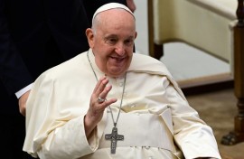 Pope Francis reassured an audience at the Vatican on Thursday that he was 'still alive'
