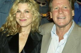 Actor Ryan O'Neal appears with his daughter Tatum O'Neal in Los Angeles on August 21, 2003 