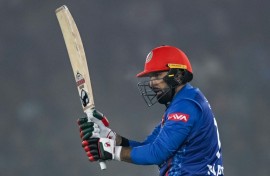 Mohammad Nabi hammered a rapid 42 to take Afghanistan to 158-5 against India in the opening T20 in Mohali