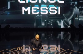 Thierry Henry collected The Best FIFA Men's Player award on behalf of the absent Lionel Messi