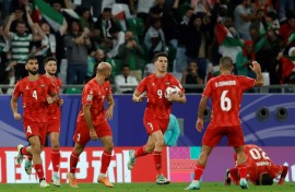 Tamer Seyam scored in Palestine's 4-1 loss to Iran in the opening game