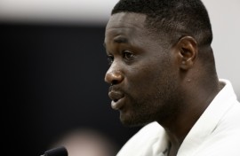Interim Ivory Coast coach Emerse Fae speaking in Yamoussoukro on Sunday ahead of the Africa Cup of Nations last-16 tie between the hosts and Senegal