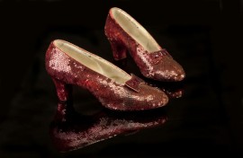 This photograph obtained December 15, 2011 courtesy of Profiles in History shows the famous Ruby Slippers worn by actress Judy Garland in the fabled 1939 movie 'Wizard of Oz'