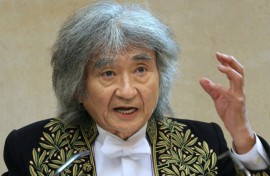 Classical music giant: Japanese conductor Seiji Ozawa led the Boston Symphony Orchestra for three decades