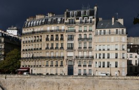 Apartment blocks such as these will overlook the Olympics opening ceremony on the river Seine on July 26