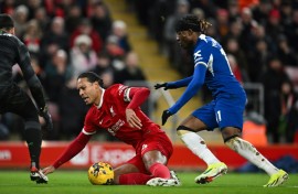 Liverpool defender Virgil van Dijk in action against Chelsea