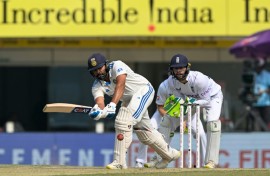 India's captain Rohit Sharma scored 55 as his side chase 192 for victory 
