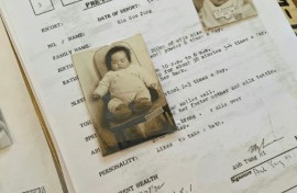 May-Britt Koed's adoption file, with the baby picture that may not have been her 