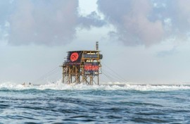 An old wooden judges' tower is being upgraded for the Olympics this July