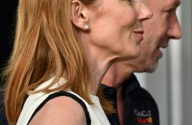 Christian Horner with his wife, former Spice Girl Geri Halliwell