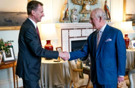 King Charles III, who is being treated for cancer, met UK finance minister Jeremy Hunt on Tuesday