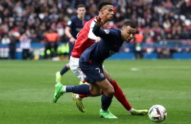 Kylian Mbappe started on the bench before coming on in the second half