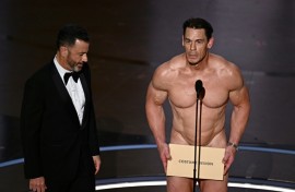 The Oscars, hosted by Jimmy Kimmel, featured a funny skit involving an (almost) naked John Cena