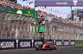 Carlos Sainz wins the Australian Formula One Grand Prix at Albert Park Circuit in Melbourne
