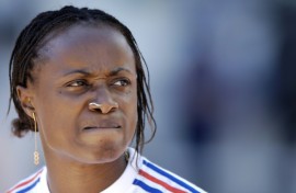 Eunice Barber, pictured in 2014, was attacked on a train near Paris