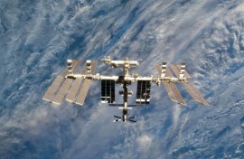 This March 7, 2011 NASA handout image shows a close-up view of the International Space Station