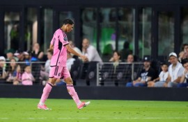 David Ruiz was sent off in the 65th minute as Inter Miami lost 2-1 at home to Monterrey in the first leg of their CONCACAF Champions Cup on Wednesday.