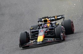 Max Verstappen will start Sunday's race on pole