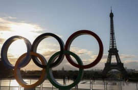 The Olympic rings will hang on the Eiffel Tower during the Games
