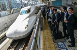 Delays are rare on Japan's 'shinkansen' bullet train service