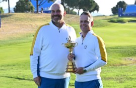 Thomas Bjorn (left) will again serve as an assistant to Europe captain Luke Donald at the 2025 Ryder Cup