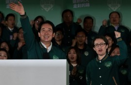 Taiwan's incoming president Lai Ching-te (L) made the list of Time Magazine's '100 Most Influential People of 2024'