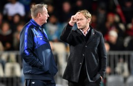 Former All Blacks and Wallabies skills guru Mick Bryne (L) has been named head coach of the Fijian national men's team