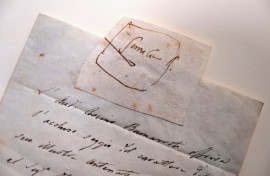 The small work by Michelangelo depicts a block of marble, with the word "simile," or "similar" in English, according to Christie's auction house