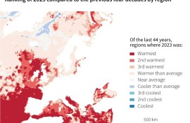 Record sea temperatures around Europe