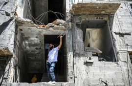 The damage after an Israeli raid on a refugee camp in the northern West Bank