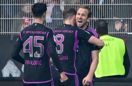 Bayern Munich forward Harry Kane has 33 goals in 30 league games this season. 