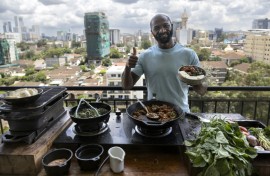 Dennis Ombachi's Nairobi balcony has become famous though his snappy cooking videos
