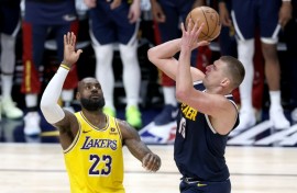 LeBron James refused to be drawn on his future after the Los Angeles Lakers' playoff exit on Monday