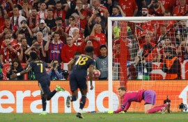 Real Madrid snatched a 2-2 draw in Munich thanks to Vinicius Junior (L) netting twice but Carlo Ancelotti needs his team to step it up